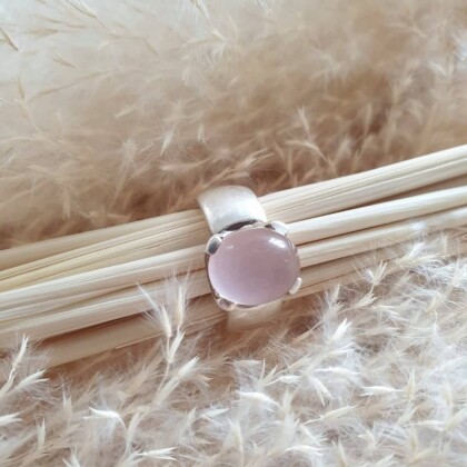 Material 925 Silber - Stein Rosenquarz